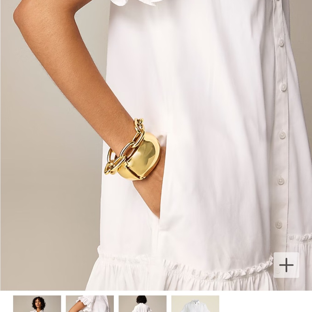 White Ruffle J.Crew Dress - Picture 4 of 4